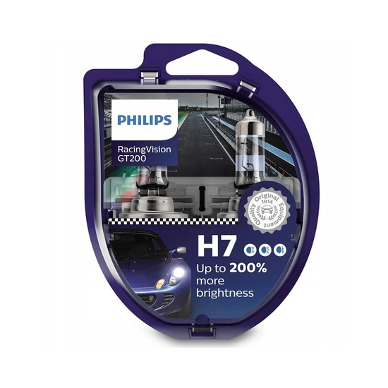 Żarówki Philips H7 Racing Vision GT200 +200%